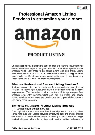 professional amazon listing services