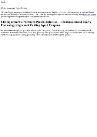Merits and Buying Guide about Boar's Paws using Zingiber Vinegar