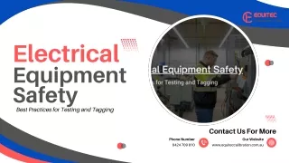 Electrical Equipment Safety Best Practices for Testing and Tagging