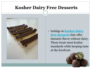 Kosher Dairy Free Desserts