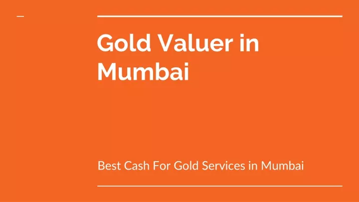 gold valuer in mumbai