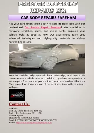 Car Body Repairs Fareham