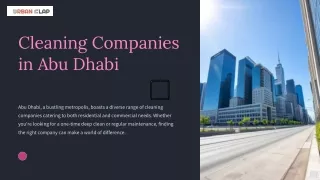 Cleaning Companies in Abu Dhabi || 045490505
