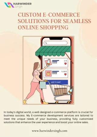 Custom E-commerce Solutions for Seamless Online Shopping