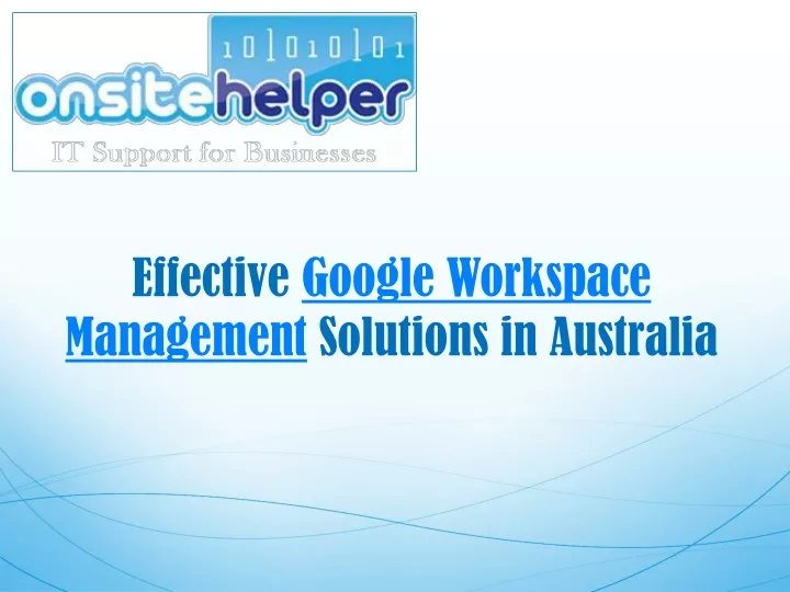 effective google workspace management solutions in australia