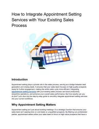 How to Integrate Appointment Setting Services with Your Existing Sales Process