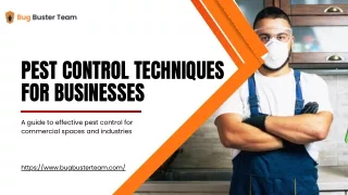 Pest Control Techniques for Businesses
