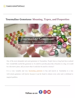 tourmaline gemstone meaning types and properties