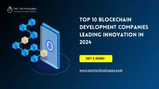 Top 10 Blockchain Development Companies Leading Innovation in 2024