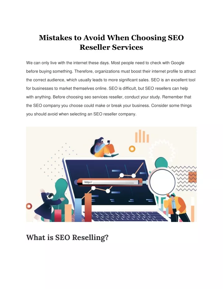 mistakes to avoid when choosing seo reseller