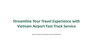 Streamline Your Travel Experience with Vietnam Airport Fast Track Service