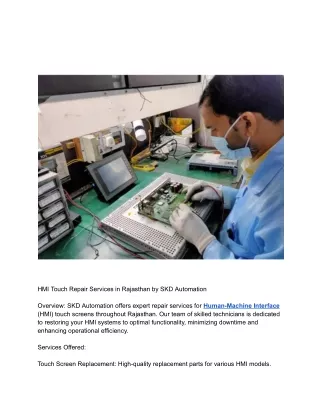 HMI TOUCH REAPIR RAJASTHAN | SKDAUTOMATION