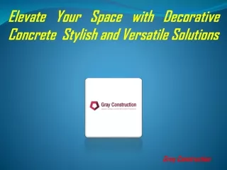 Elevate Your Space with Decorative Concrete  Stylish and Versatile Solutions