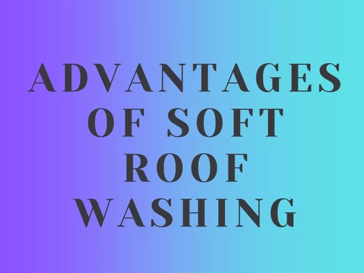 advantages of soft roof washing