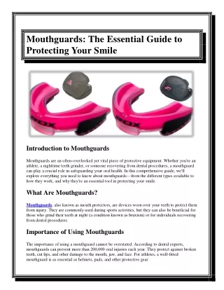 mouthguards the essential guide to protecting