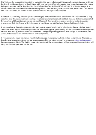 the text app for inmates is an imaginitive