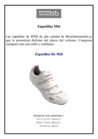 Zapatillas Mtb