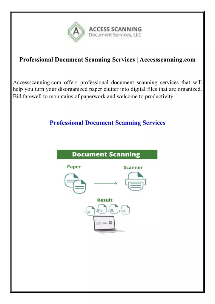 professional document scanning services