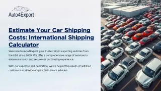 Accurate Car Shipping Cost Calculator for International Shipping