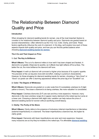 The Relationship Between Diamond