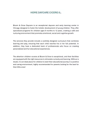 home daycare cicero il