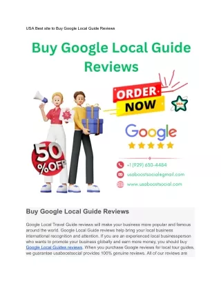 USA Best site to Buy Google Local Guide Reviews