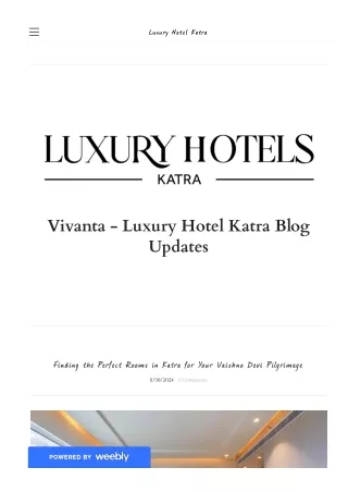 luxury hotel katra