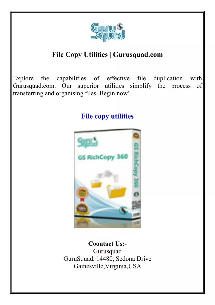 file copy utilities gurusquad com