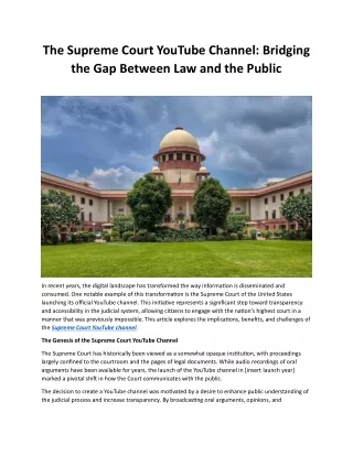 the supreme court youtube channel bridging