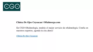 cl nica de ojos coyoacan oftalmocgo com