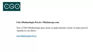 cita oftalmolog a precio oftalmocgo com