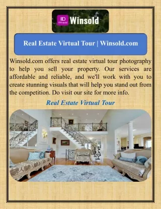 Real Estate Virtual Tour    Winsold.com