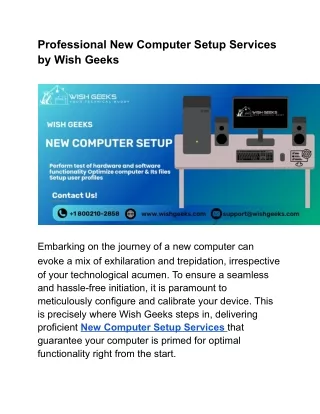 Professional New Computer Setup Services by Wish Geeks - Google Docs