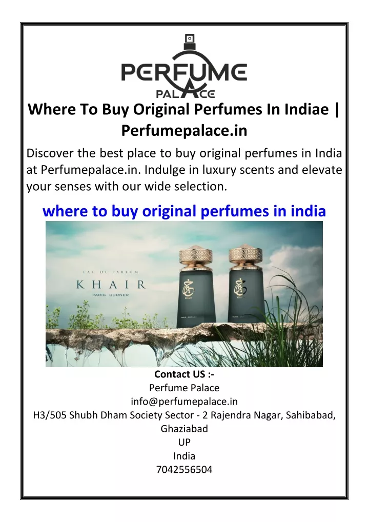 where to buy original perfumes in indiae