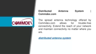 Distributed Antenna System   Commdex.com