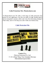 Cable Protection Tile  Plasticssheets.com - slide 1