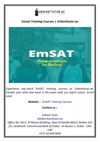 emsat training courses srikanttutor ae