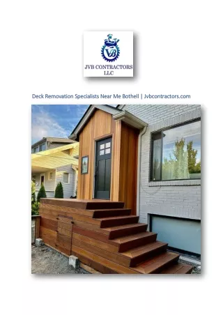 deck removation specialists near me bothell