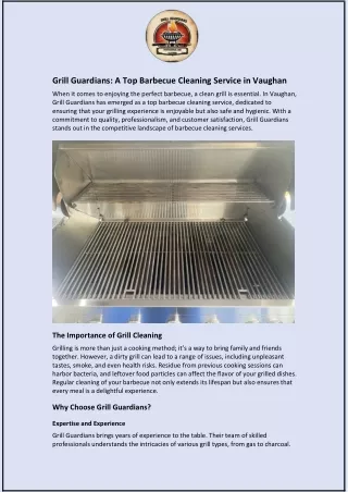 Grill Guardians: A Top Barbecue Cleaning Service in Vaughan