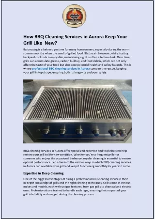 Why Toronto Homeowners Choose Us for BBQ Cleaning Services?