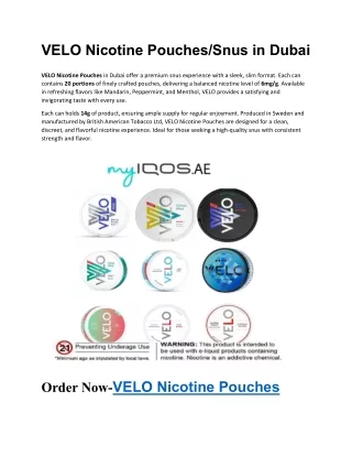 Nicotine Pouches in Dubai UAE