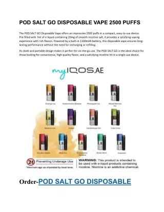 Pod Salt disposable vape in Dubai