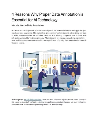 4 Reasons Why Proper Data Annotation is Essential for AI