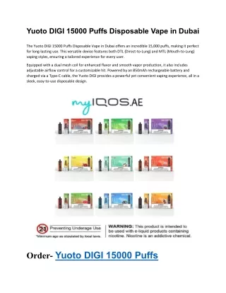Yuoto Disposable Vape in Dubai