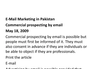e mail marketing in pakistan commercial