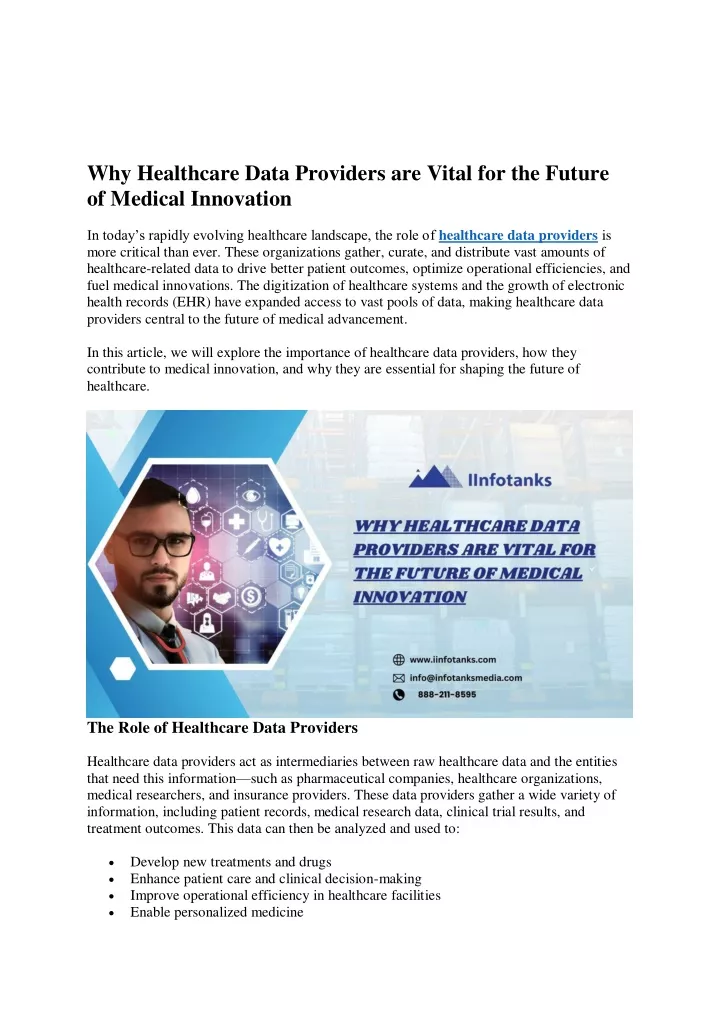 why healthcare data providers are vital