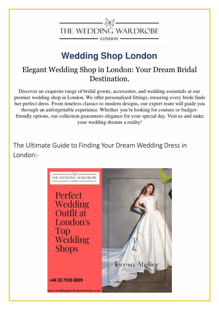 wedding shop london