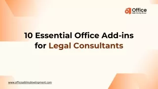 10 Essential Office Add-ins for Legal Consultants