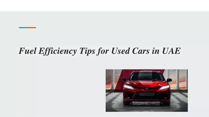 fuel efficiency tips for used cars in uae