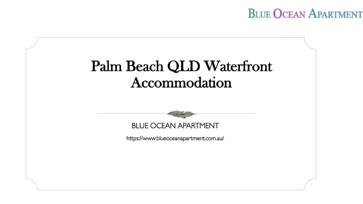 palm beach qld waterfront accommodation